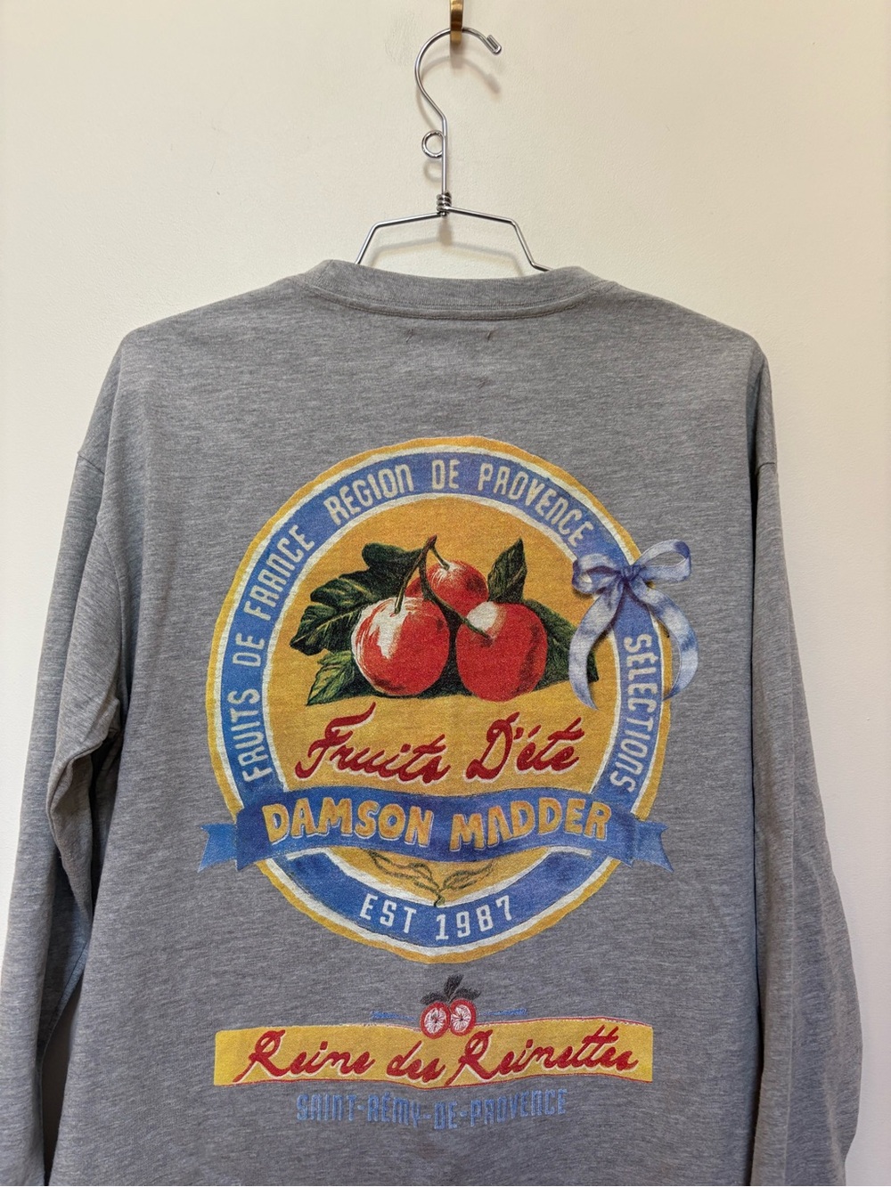 NWOT Damson Madder x Anthropologie Fruits D'été Long-Sleeve Graphic Tee Size 4US - Picture 14 of 15